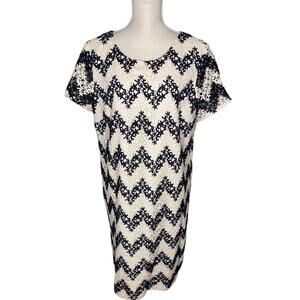 Talbots Crocheted Dress with Chevron Pattern size 16